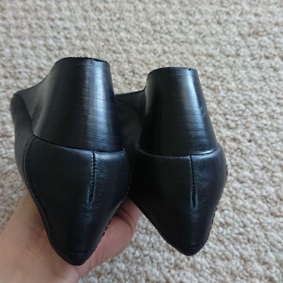 Clarks Artisan open toe wedges in black size 7.5 - Picture 9 of 10